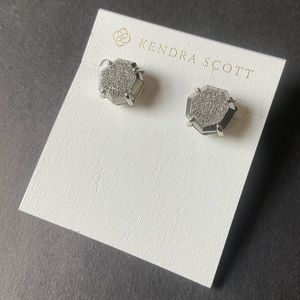 Kendra Scott Platinum Drusy Studs